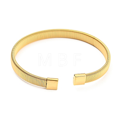 304 Stainless Steel Wire Mesh Cuff Bangles for Women BJEW-D022-01D-G-1