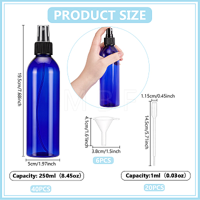 40Pcs PET Empty Refillable Spray Bottle AJEW-WA0004-37-1