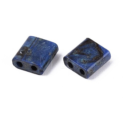 2-Hole Baking Paint Glass Seed Beads SEED-N009-03B-1