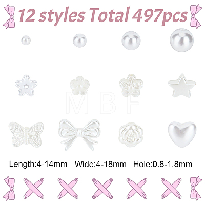 GOMAKERER ABS Plastic Imitation Pearl Beads KY-GO0001-05-1