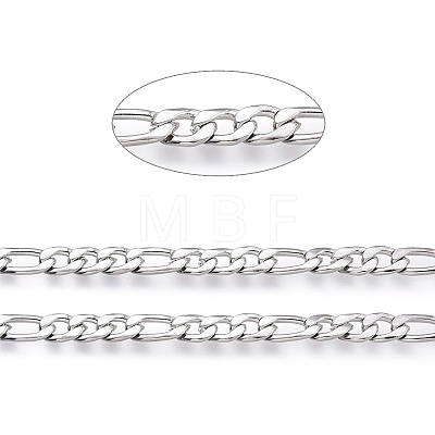 304 Stainless Steel Figaro Chain CHS-M003-12P-B-1