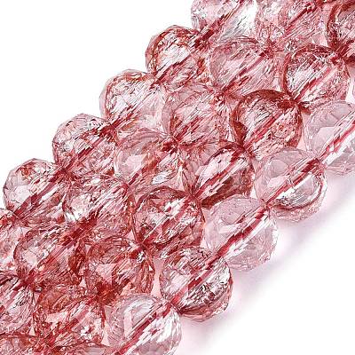Crackle Transparent Glass Beads Strands GLAA-N063-10mm-14-1