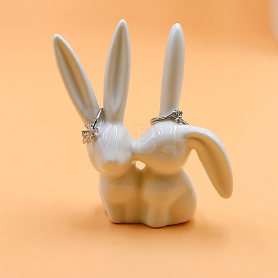 Porcelain Rabbit Sculpture Display Decorations PW-WG617B0-01-1