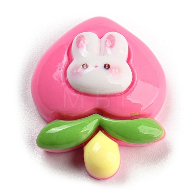 Rabbit Theme Opaque Resin Cabochons RESI-C042-01A-1