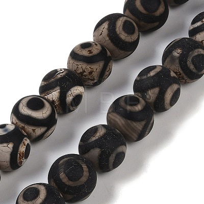 Tibetan Style dZi Beads G-K166-02-12mm-L3-01-1