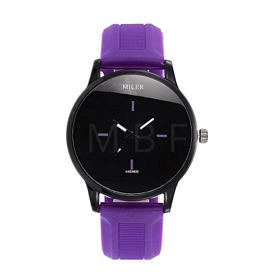 Fashionable Women's Alloy Silicone Quartz Wristwatches WACH-L025-02C-1