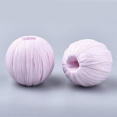 Handmade Raffia Woven Beads WOVE-Q077-20C-12-1