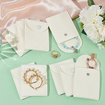 Rectangle Velvet Jewelry Package Bags ABAG-WH0035-055B-03-1