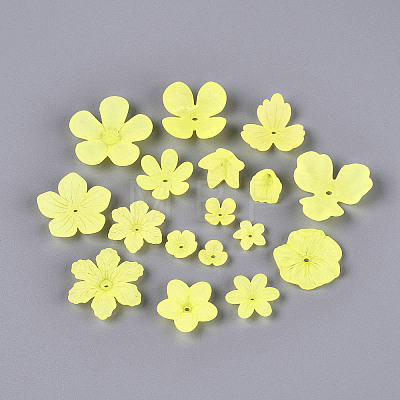 Frosted Acrylic Bead Caps KY-Q004-08F-1