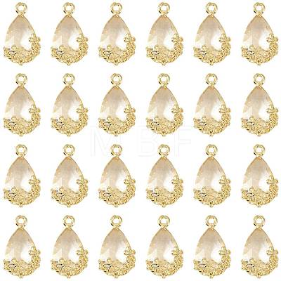 Transparent Glass Pendants GLAA-FZ0001-02B-1