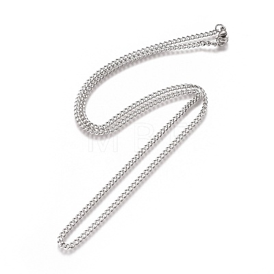Men's Cuban Link Chain Necklaces NJEW-L172-01B-1