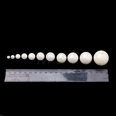 Eco-Friendly Plastic Imitation Shell Beads MACR-S292-18mm-01-1