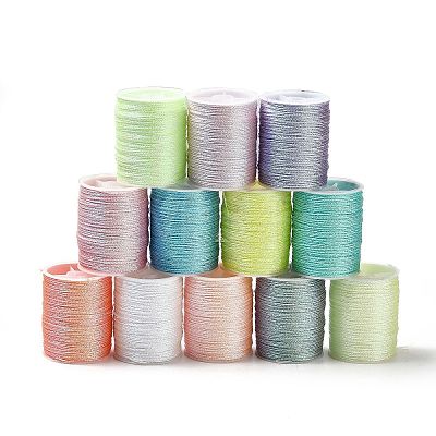 12 Rolls 12 Colors 6-Ply PET Polyester Cord OCOR-L046-02-1