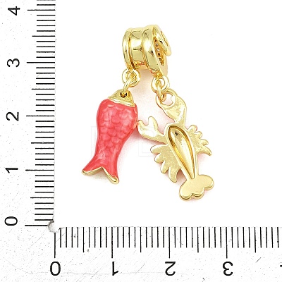 Brass Micro Pave Clear Cubic Zirconia Dangle Beads CU-CBAF1EE-06G-02-1