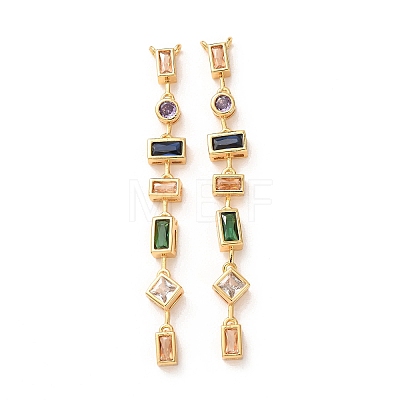 Brass Micro Pave Colorful Cubic Zirconia Big Pendants KK-A304-31A-G-1