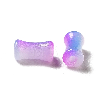 Opaque Spray Painted Glass Beads GLAA-J102-02A-1