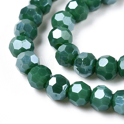 Electroplate Opaque Glass Beads Strands EGLA-A035-P4mm-A17-1