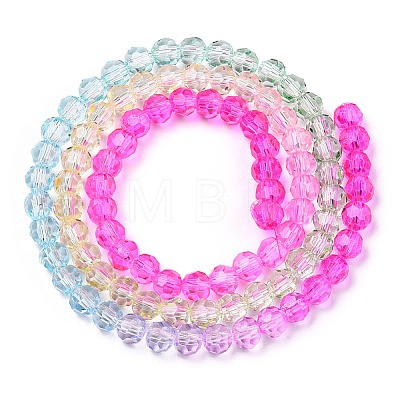 Transparent Glass Beads Strands X1-GLAA-E036-07R-1