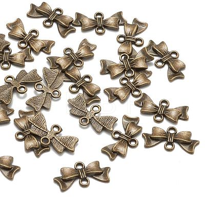 Bowknot Alloy Links connectors LS-EA11930Y-AB-1