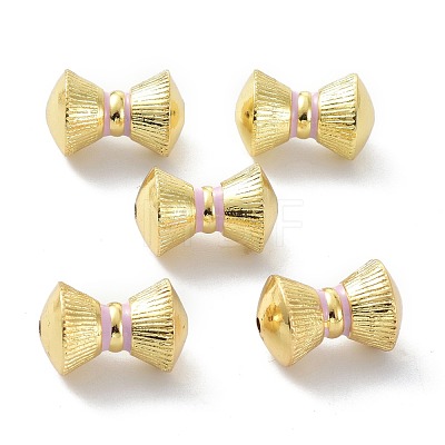 Brass Enamel  Beads KK-B047-04G-1
