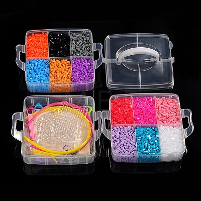 12 Random Color 5mm Melty Beads Refills with Accessories for Kids DIY-X0035-B-1
