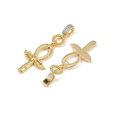 Brass Micro Pave Cubic Zirconia Pendants KK-H072-15B-G-1