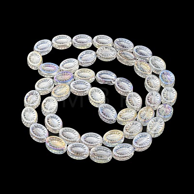 AB Color Plated Electroplate Transparent Glass Beads Strands EGLA-G037-13A-AB02-1