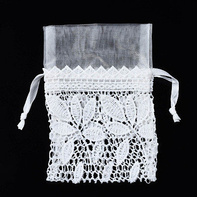 Cotton Edge & Acrylic Fibers Drawstring Gift Bags OP-Q053-004-1