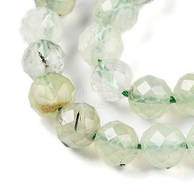 Natural Prehnite Beads Strands G-S345-6mm-28-1