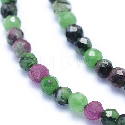 Natural Ruby in Zoisite Beads Strands G-I279-E02-02-1