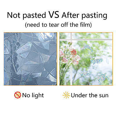 16 Sheets 4 Styles Waterproof PVC Colored Laser Stained Window Film Adhesive Static Stickers DIY-WH0314-062-1