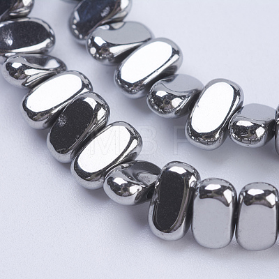 Electroplate Non-magnetic Synthetic Hematite Beads Strands G-J382-4x8x2mm-A06-1