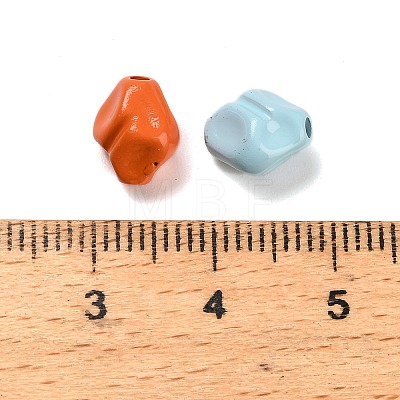 Baking Paint Opaque Acrylic Beads OACR-H059-02-1