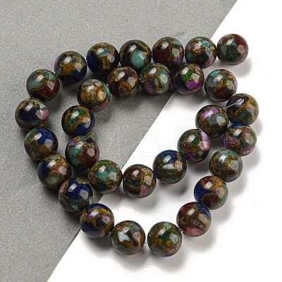 Synthetic Gold Clinquant Stone Beads Strands G-P549-A01-03-1