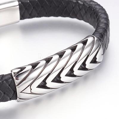 Leather Cord Bracelets BJEW-F274-22AS-1