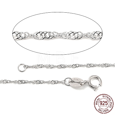 925 Sterling Silver Rope Chains Necklaces X-STER-E007-2B-1