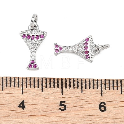 SHEGRACE Brass Micro Pave Cubic Zirconia Pendants XGRQ1U118-381P-1