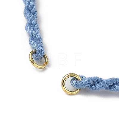 Braided Cotton Cord Bracelet Making MAK-L043-02G-04-1