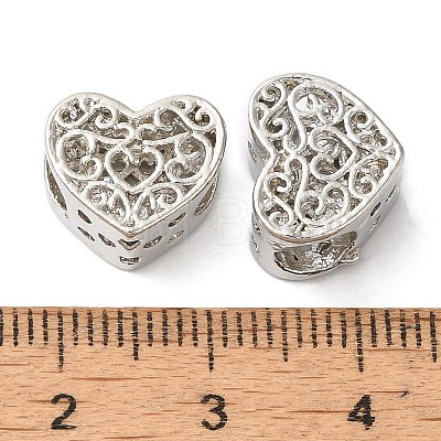 Rack Plating Alloy European Beads PALLOY-S189-03P-1