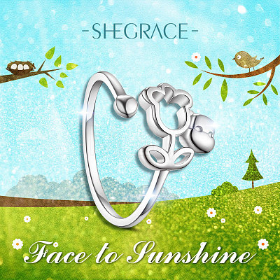 SHEGRACE 925 Sterling Silver Finger Ring JR592A-1