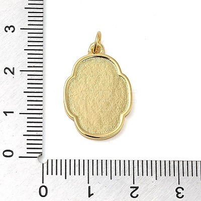 Rack Plating Brass pendants KK-M271-02G-1