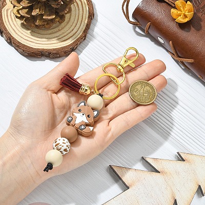 Silicone Pendant Decorations HJEW-YW00451-01-1