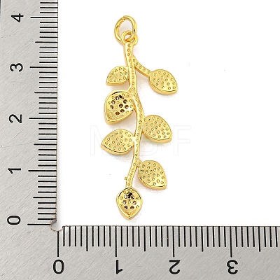 Real 18K Gold Plated Brass Micro Pave Cubic Zirconia Pendants KK-R159-44G-02-1