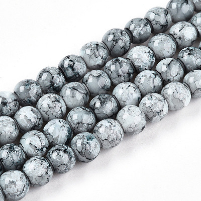 Baking Paint Glass Beads X1-DGLA-N003-8mm-A06-1
