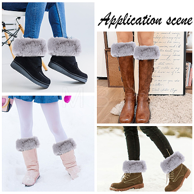Acrylic Fiber Woolen Yarn Socks Leg Cover AJEW-WH20018-149C-1