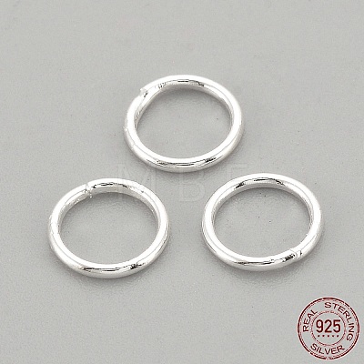 925 Sterling Silver Soldered Closed Jump Rings STER-S002-58-1