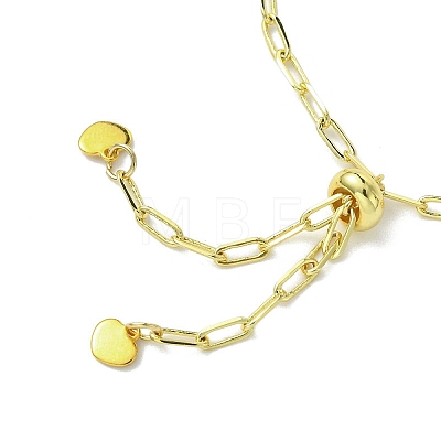 Adjustable Brass Paperclip Chain Slider Bracelets for Women BJEW-JB13616-1