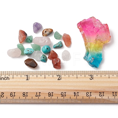 8 Styles Natural & Synthetic  Mixed Gemstone Chips Beads G-YW0001-17-1