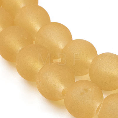 Baking Paint Transparent Glass Bead Strands GLAA-S031-6mm-11-1