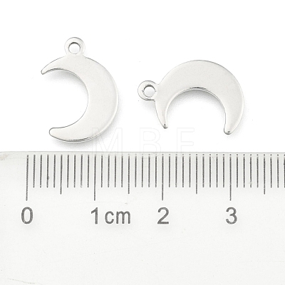 Tarnish Resistant Crescent Moon Stainless Steel Charms Pendants STAS-Q168-06-1